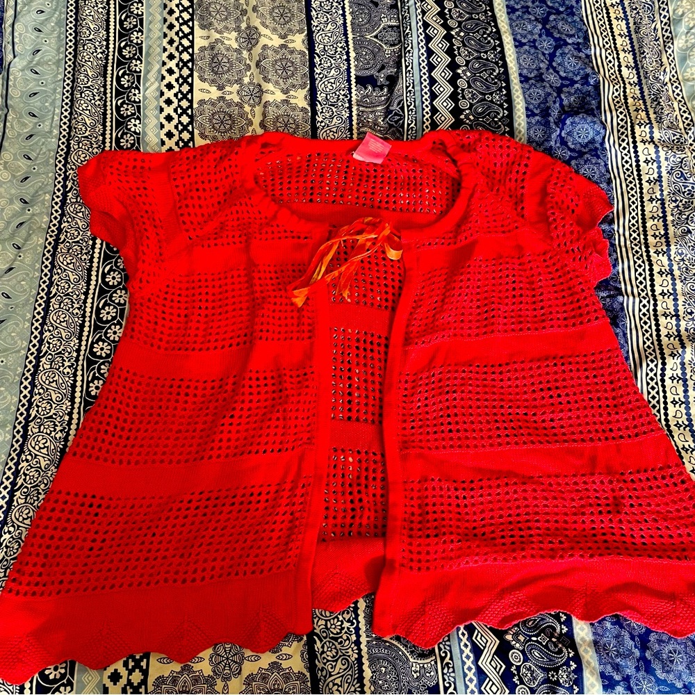 Womens XL pink cardigan